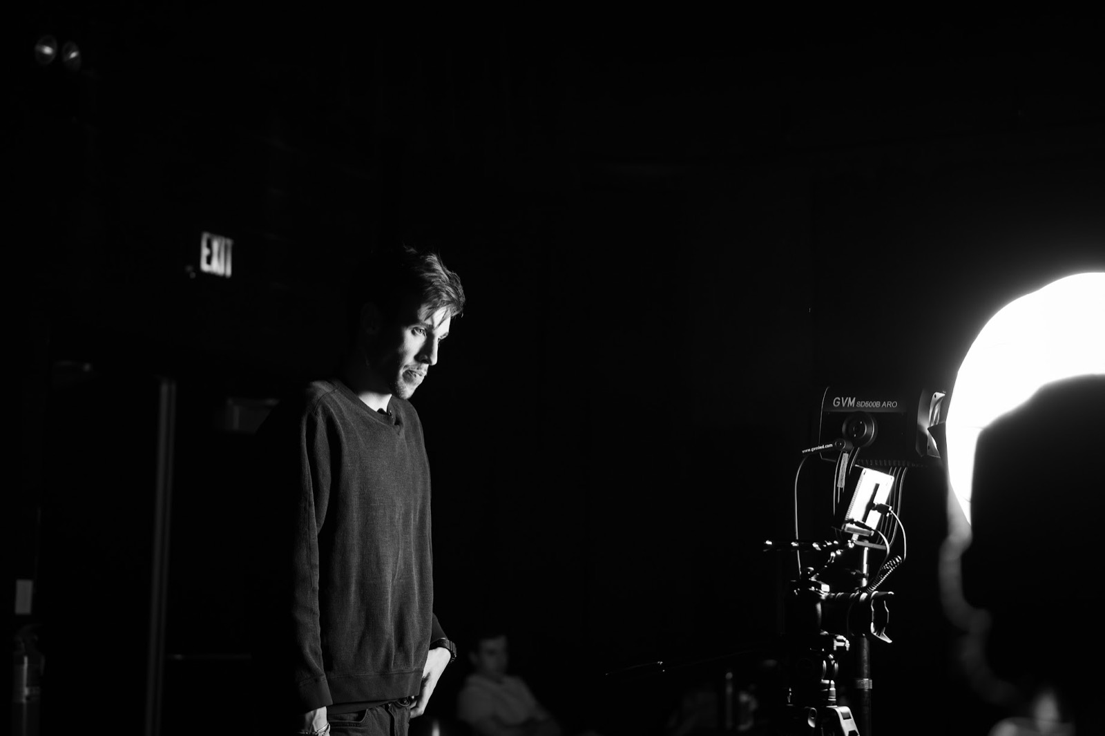 Lighting setup during a Counterpoint Studios production
